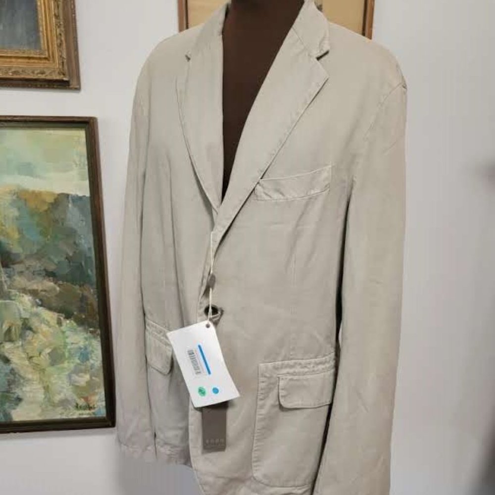 NWT Men's Blazer 100% Cotton By Soho MAde in Italy